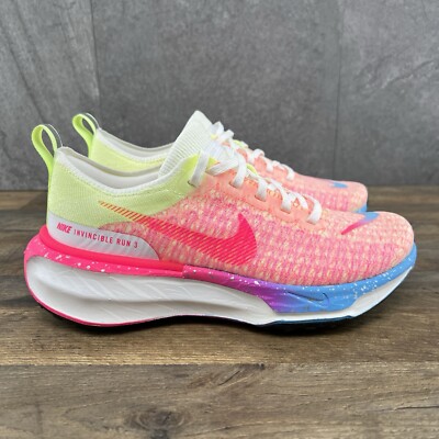 Nike Zoomx Invincible Run FK 3 Size 7 Womens Barely Volt Hyper Pink Running Shoe
