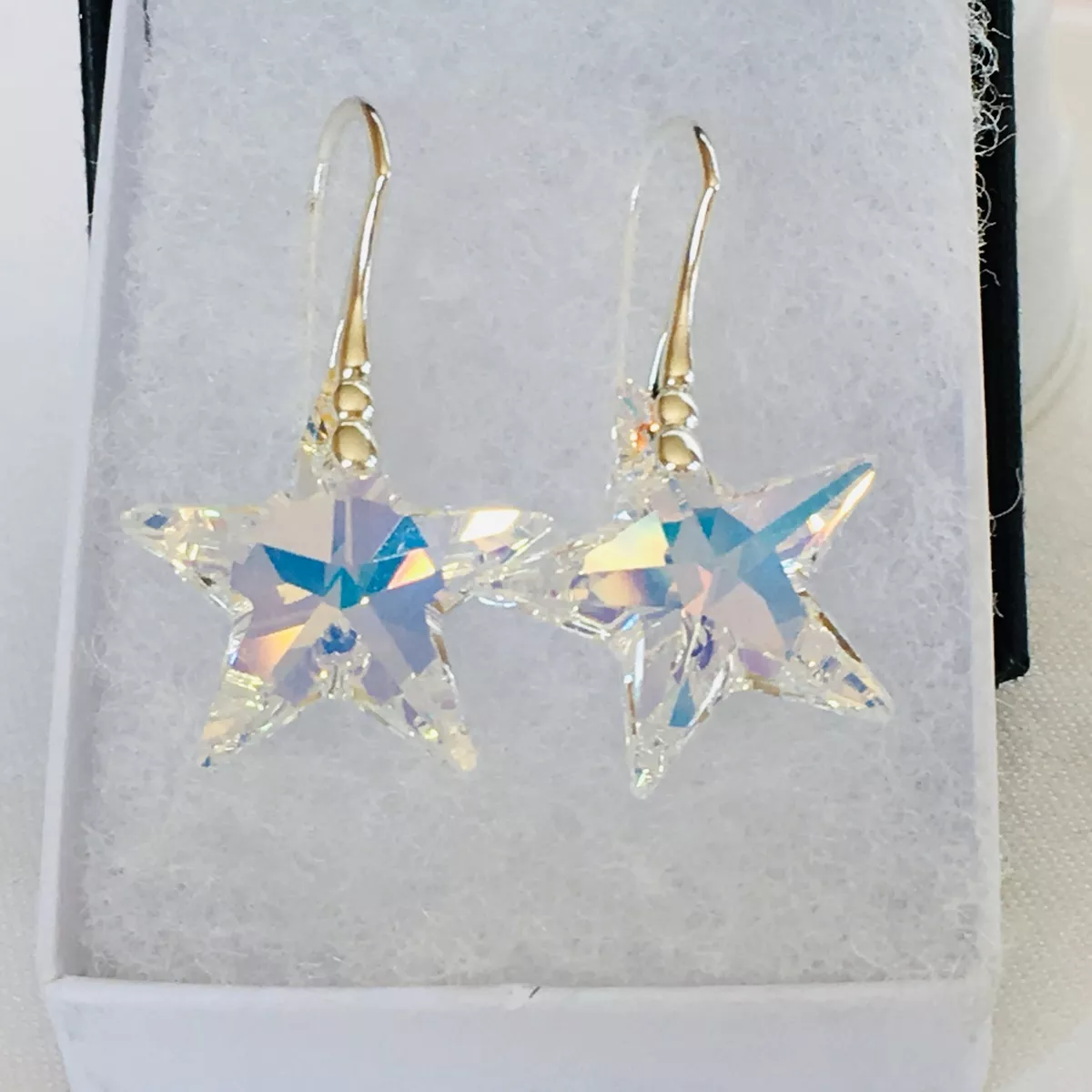 Swarovski crystal star best sale earrings
