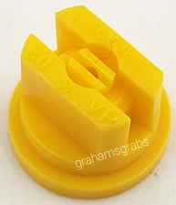 (8) TP8002VP TEEJET FLAT SPRAY TIP 80° YELLOW 30-60 PSI POLYMER
