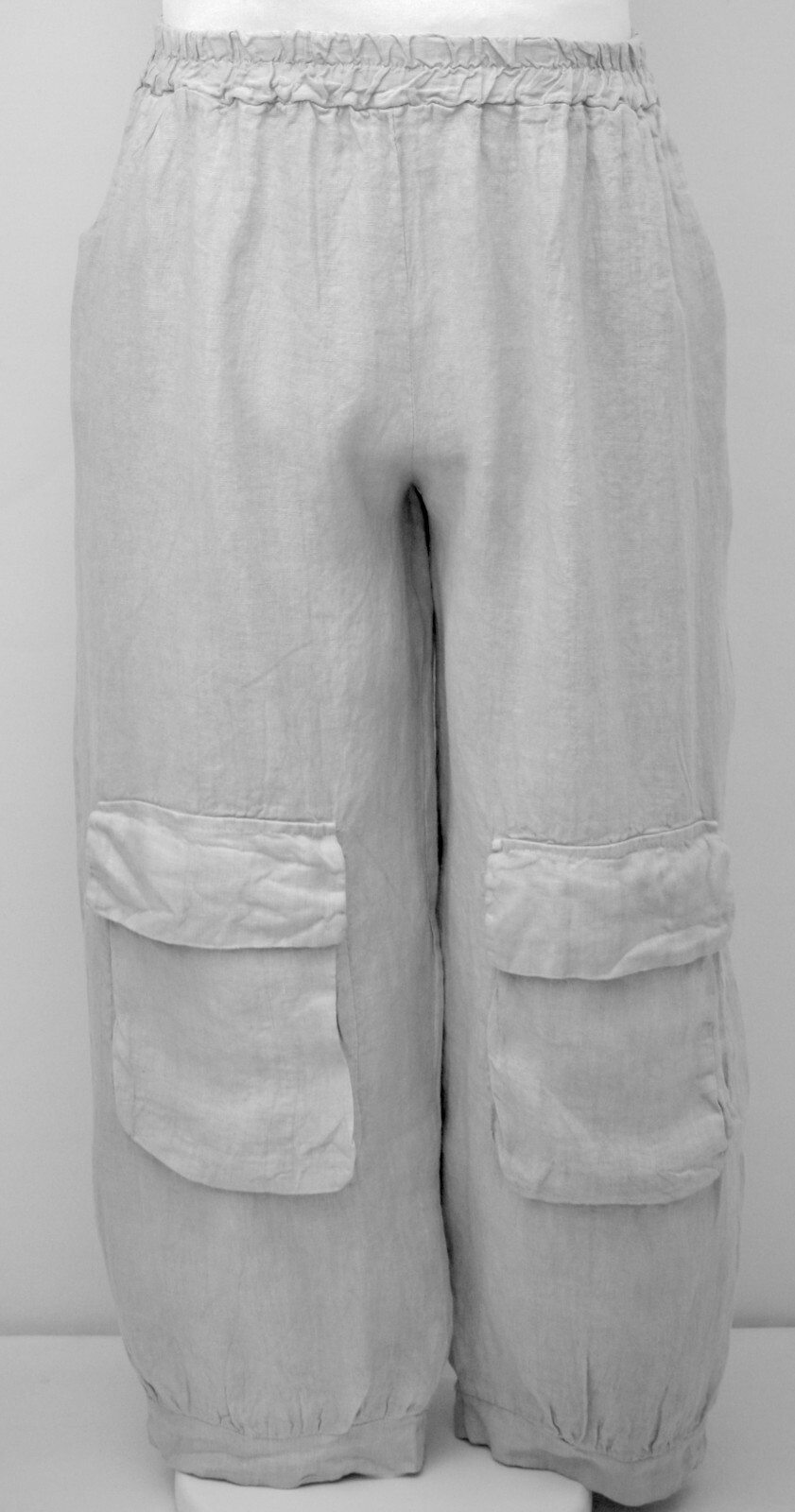 PLUS SIZE LA BASS LINEN GREY 2 POCKETS TROUSERS/PANTS Size XLXXL eBay