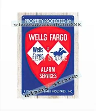 Wells Fargo Alarm Services metal tin sign bedroom makeover ideas
