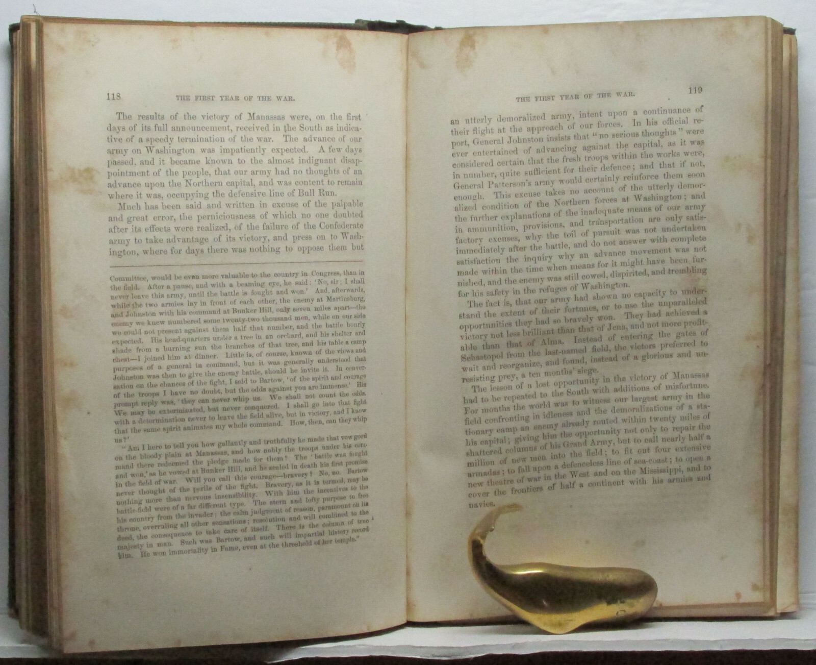 SOUTHERN HISTORY OF THE WAR THE FIRST YEAR OF THE WAR POLLARD 1863