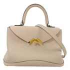 MOYNAT GHW Moynat Gaby 2WayShoulder Bag Calfskin Leather Beige