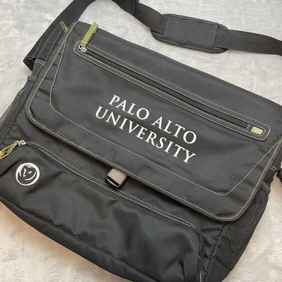 Palo Alto University Computer Messenger Bag 16''x3.5''x13'' Black Owl Deluxe School