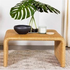 Coaster Furniture Juanita Square Rattan Coffee Table in Natural