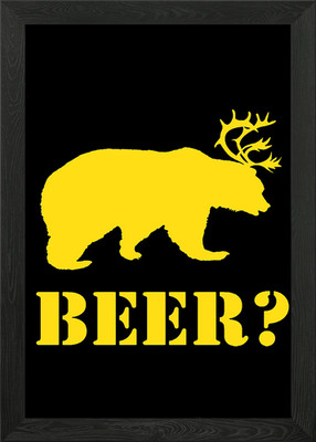 Bier Hirsch Gerahmtes Wandbild Poster Leinwanddruck Bild