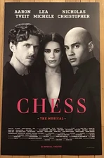 Chess Broadway Window Card Aaron Tveitt, Lea Michele 14x22