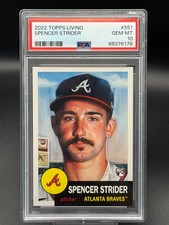 2022 Topps Living Set #551 SPENCER STRIDER RC Atlanta Braves PSA 10 GEM MT