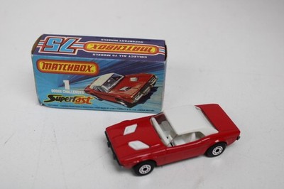 Matchbox #1 Dodge Challenger Superfast Red/White w/Original Box NEW IN BOX