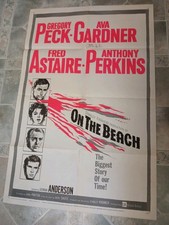 1959 UNITED ARTISTS-ON THE BEACH W/ GREGORY PECK & AVA GARDNER 1 SHT.-NUCLEAR