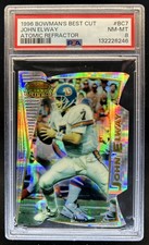 1996 Bowman's Best John Elway Cuts Atomic Refractor #BC7 Broncos PSA 8