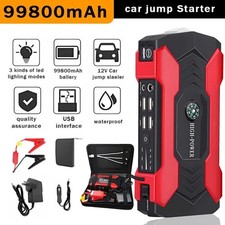 Car Jump Starter Booster Jumper Box Portable Power Bank 99800mah Fast Charger