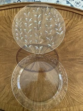 Tiffany Joseph Reidel Pair Of Vintage Glass Platters 12”