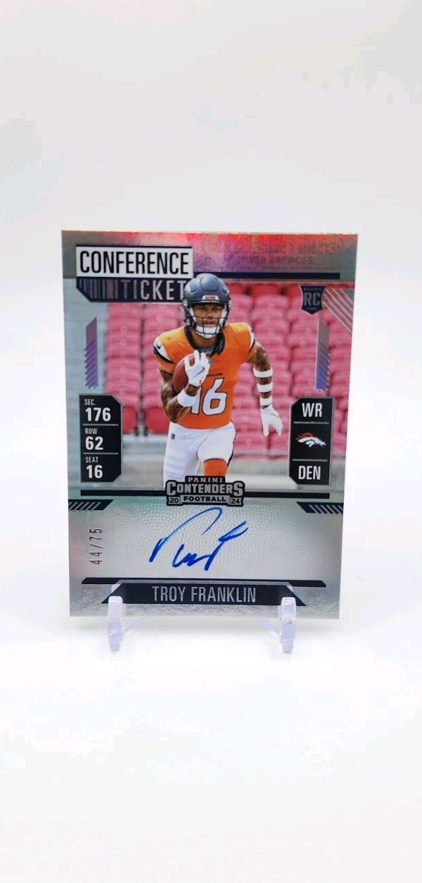 2024 Panini Contenders Troy Franklin Conference Ticket Auto RC 62/75