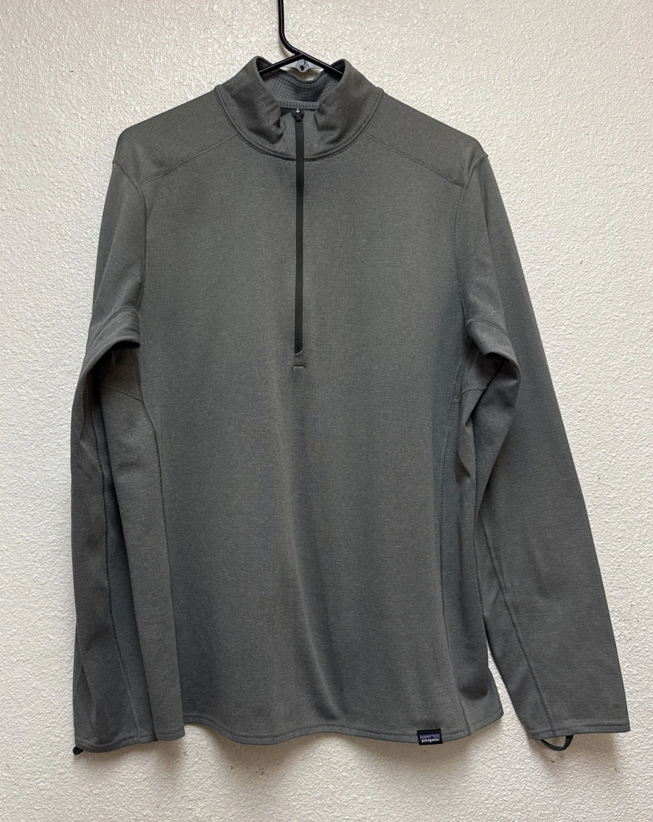 Patagonia Men’s Capilene Midweight Baselayer Gray 1/2 Zip Pullover Active Sz L