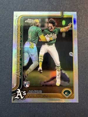 2025 Topps Chrome - Image Variation SP Jacob Wilson #96 (RC) Athletics SCRATCHED