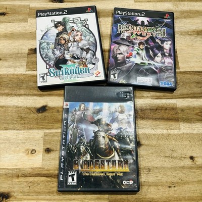 Lot of 3 Sony PlayStation 2 PS2 Games Box Suikoden 3 Phantasy Star CIB w Manual