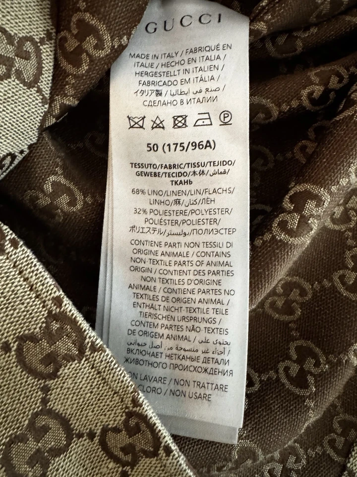 GG jacquard linen-blend shirt Size 50 - Image 3 of 4