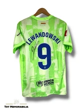 Lewandowski Signed Fc Barcelona Shirt Jersey WITH Proof & COA