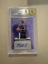 2023-24 Panini Obsidian Jersey Autographs Noah Clowney #226 Purple Flood /49 RC