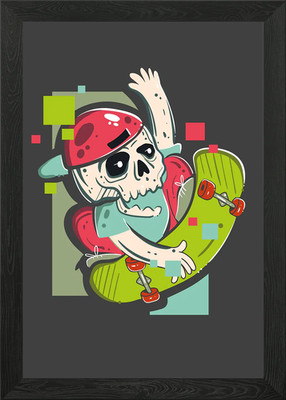 Skateboard Extreme Sports Framed Wall Art Poster Canvas Print Picture