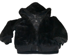 Wonder Nation 2T T22 Faux Fur Girls Jacket with Hood Full Zip
