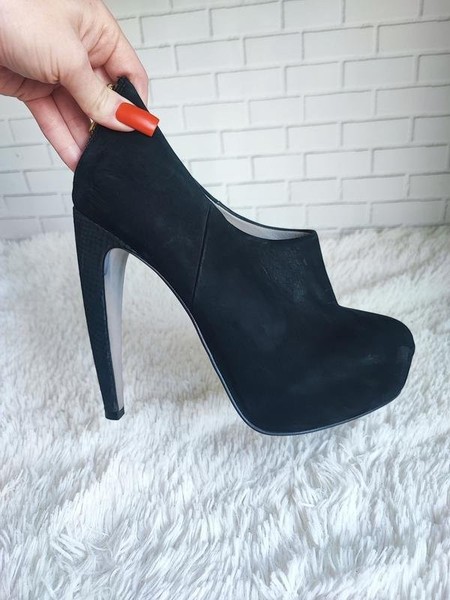 Women Kurt Geiger Ankle Boots Black Suede 39 #9XZ1