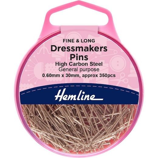 Hemline 30mm Fine Dressmakers Pins H701