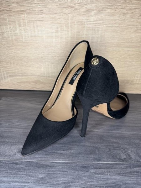 Women Nine West Heels Black Suede 37.5