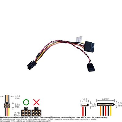 Cable Internal DC Power 6-Pin Mother Board SATA 15-pin Slim CD 6-pin Dell 07GYGG
