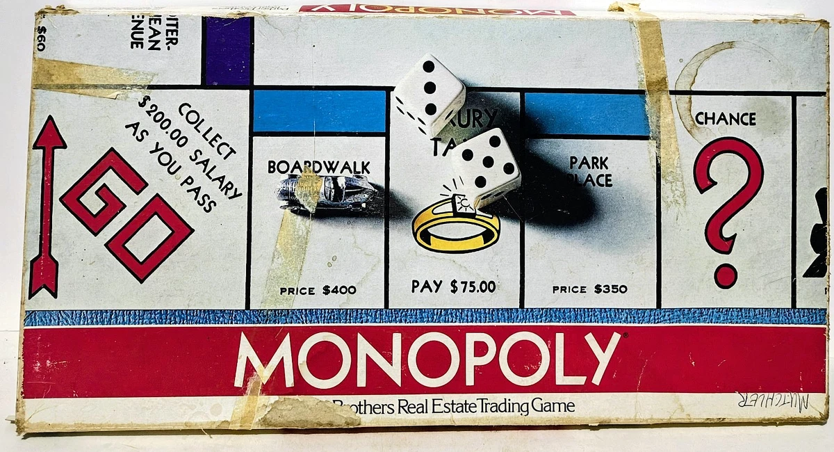 Parker Brothers Monopoly 1973 Vintage Manufacture Board