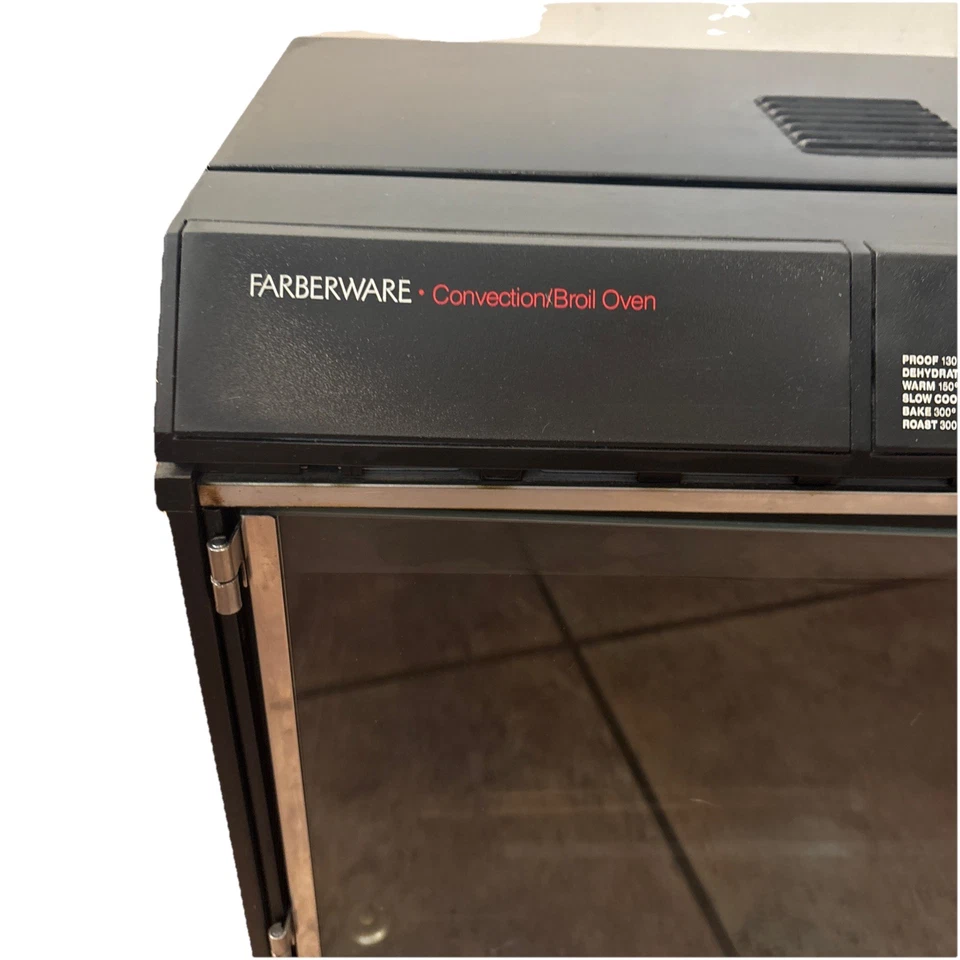 Vintage 1993 Farberware Turbo Oven Convection Model T4800 Broiler No Racks - Image 4 of 4