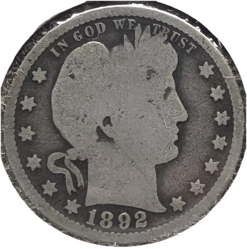1892 25C Barber Quarter
