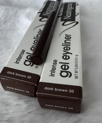 Neutrogena Intense Gel Eyeliner Dark Brown #30 Water Resistant NIB Pack of 2