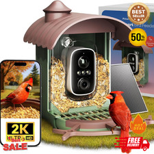 Smart Bird Feeder With Camera Solar Powered Two-Way Audio-Dual Lens
