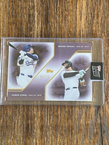 2025 Topps MVP Collection Shohei Ohtani Aaron Judge #50 Purple Foil /75