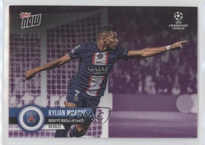 2022-23 Topps Now UEFA Champions League Purple 62/99 Kylian Mbappe #008 0xm9