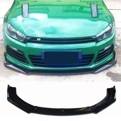 Frontspoiler Lippe Schwarz Glanz Frontschürze Spoiler für  Scirocco 2008-2020