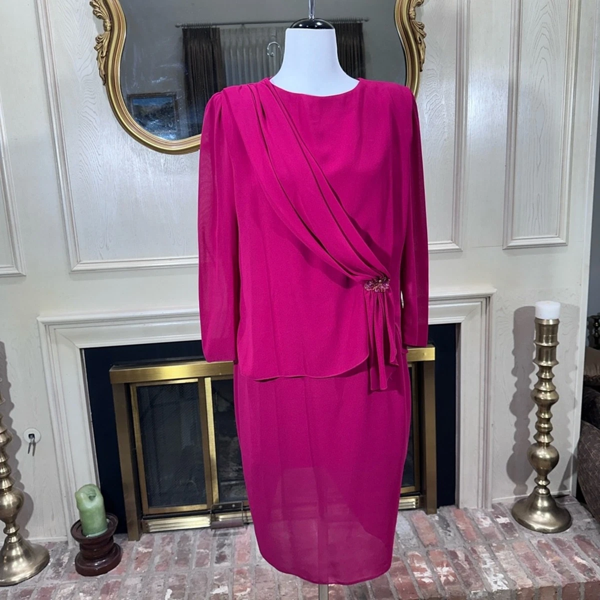 Robe Noire Ursula Of Switzerland Taille 10P (Petite) - Neuve Avec étiquette (NWT), Longueur Genoux, Manches Longues