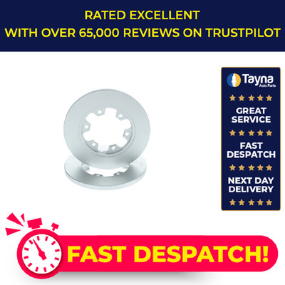 2x Brake Discs Pair Solid fits FORD TRANSIT CUSTOM V362 2.0D Rear 2022 on P0FB