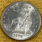 1878-S Trade Dollar. Good  Luster. Free Ship. I Think This Was Cleaned.