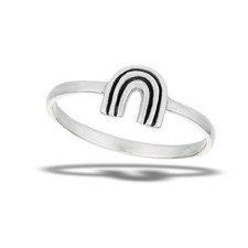 STERLING SILVER Rainbow RING
