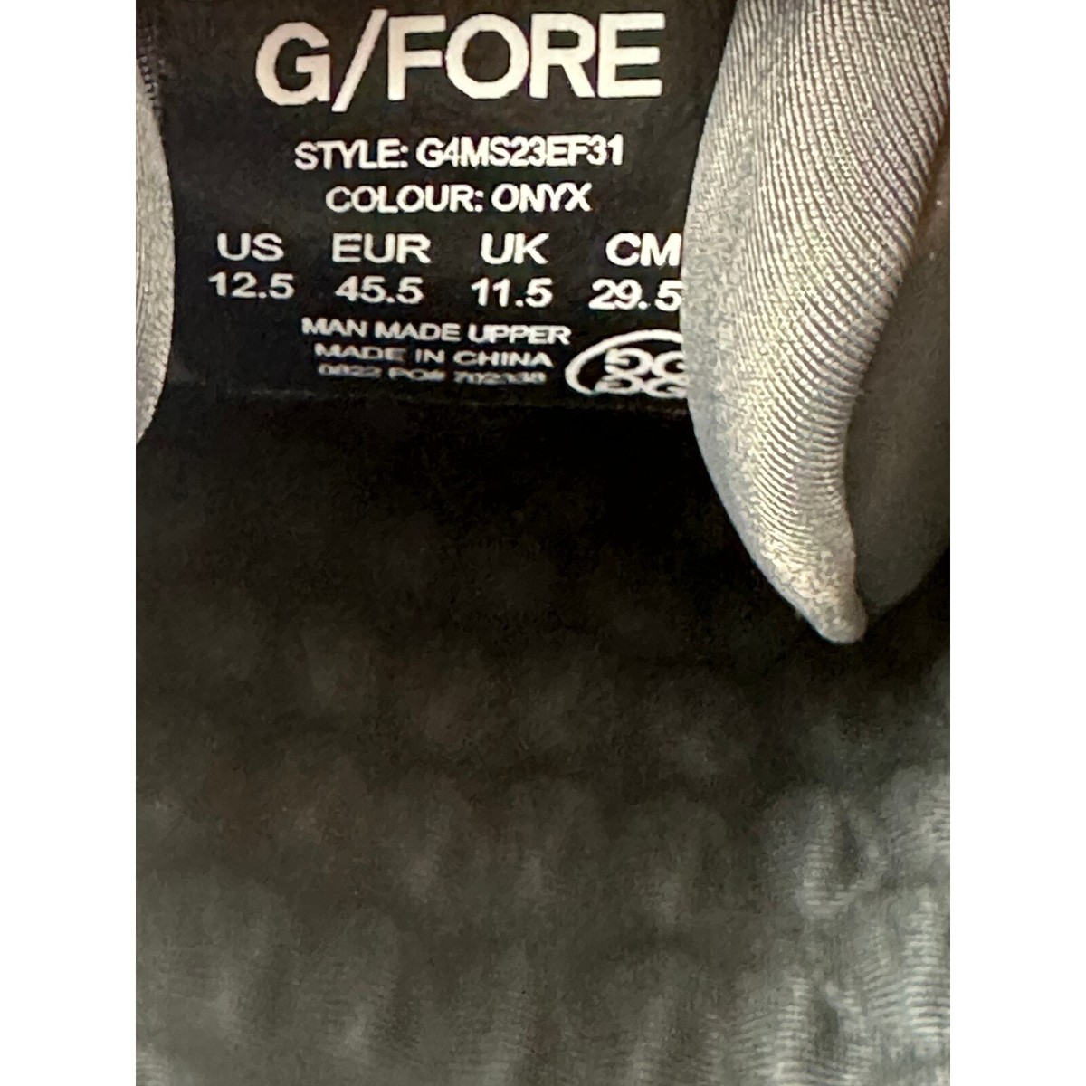 G/FORE Gfore MG4 MG4+ Star Golf Shoes Mens 12.5 Black Onyx Gray Grey Cleats NEW G/FORE MG4+ TPU Golf Shoes Monument - Carl main image 3