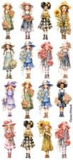 Violette Stickers Country Floral Charm Farm Girls Craft Planner Supply Scrapbook