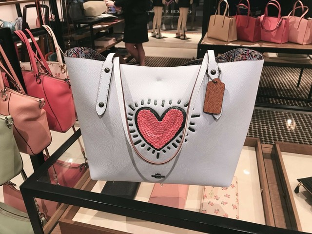 coach market tote ice pink