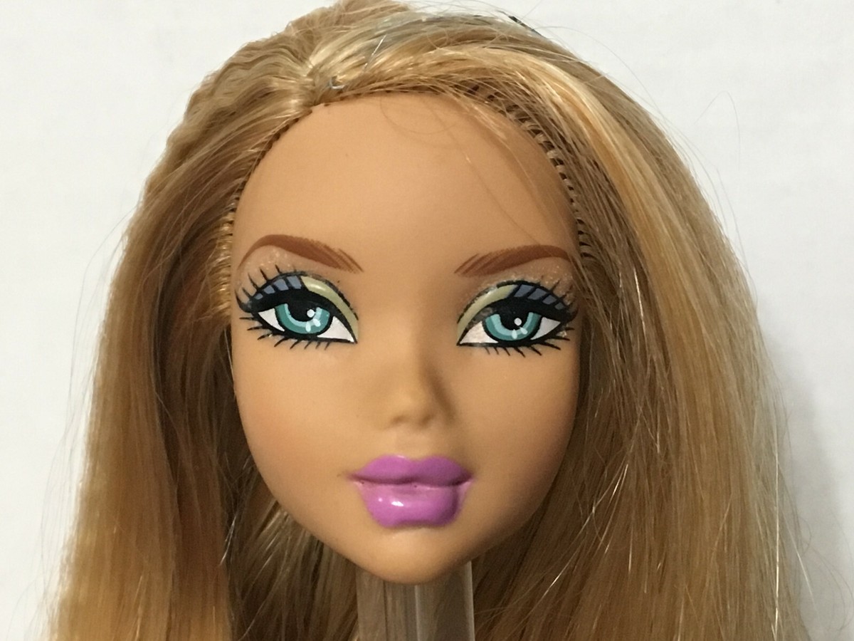 Barbie My Scene Bling Nights Nia Doll's Head Sparkling Hair Rare