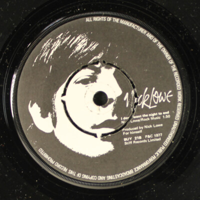 NICK LOWE: halfway to paradise / i don't want the night to end STIFF 7'' Single