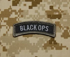 BLACK OPS Tab Patch CIA OSS SWAT SERT Morale Patch Afghanistan Special Forces