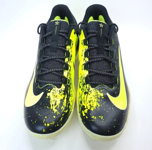 Nike Alpha Huarache Elite 4 Low MCS Baseball Black/Lime FV6096-001 Men Size 11.5 - Picture 2 of 5