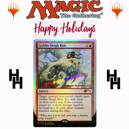 MTG Goblin Sleigh Ride Promo FOIL - Happy Holiday 2015 ENGLISH - NM Magic - Imagen 1 de 1